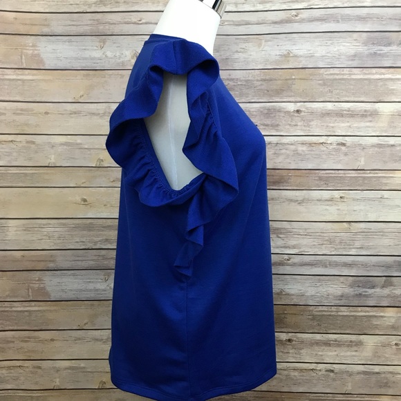 NEW Anthropologie DREW Cobalt Blue Sweater Blouse - Picture 5 of 7